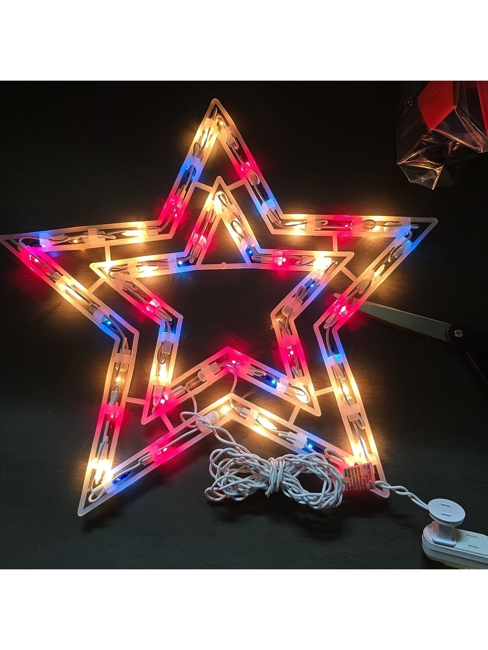 17'' Red White Blue Star Window Silhouette Lights 4th July Patriotic Memorial - Picture 8 of 15